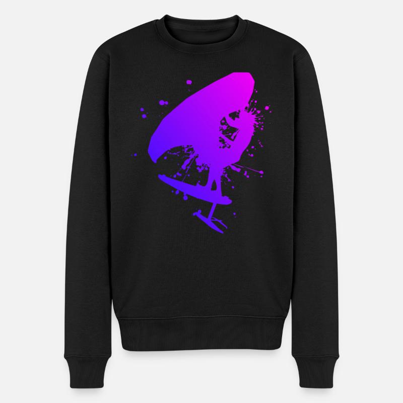 Damen wingsurfen Herren wingsurf foilwing - Männer Premium Bio Pullover - Schwarz
