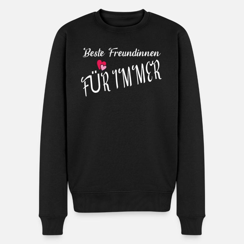 Geschenkidee Freundin schwester - Männer Premium Bio Pullover - Schwarz
