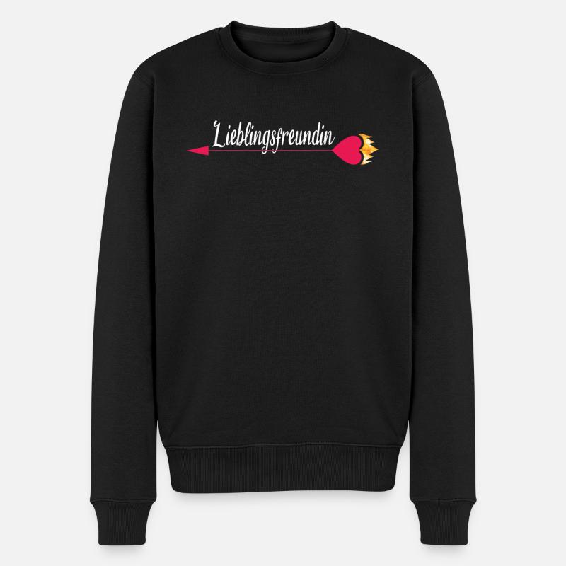 Geschenkidee Freundin schwester - Männer Premium Bio Pullover - Schwarz