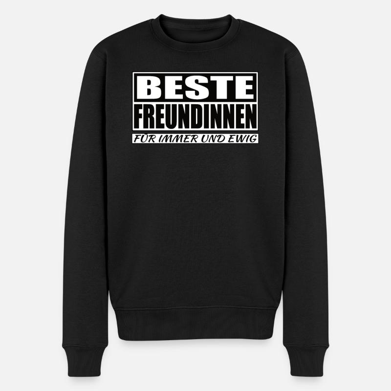 Geschenkidee Freundin schwester - Männer Premium Bio Pullover - Schwarz