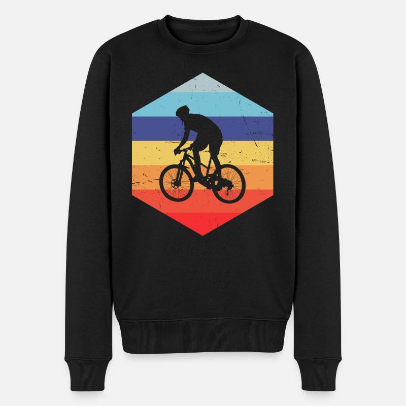 MTB Damen Radsport Mountainbiker Herren Radfahrer - Männer Premium Bio Pullover - Schwarz