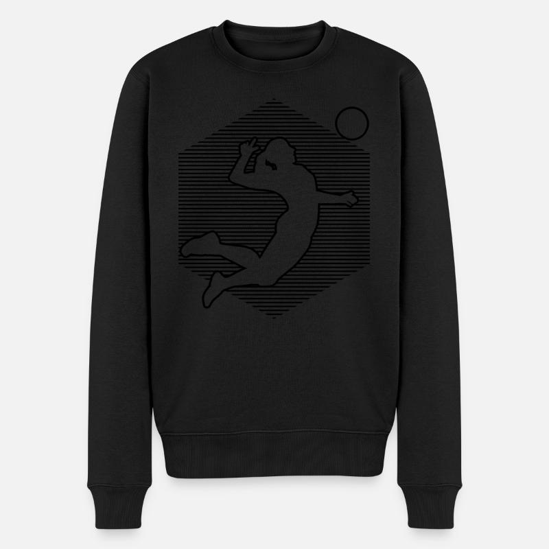 Volleyball féminin - Pull Premium bio Homme - noir