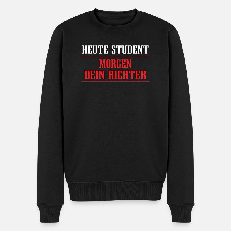 Lustiger Spruch Nerd für Studenten - Männer Premium Bio Pullover - Schwarz