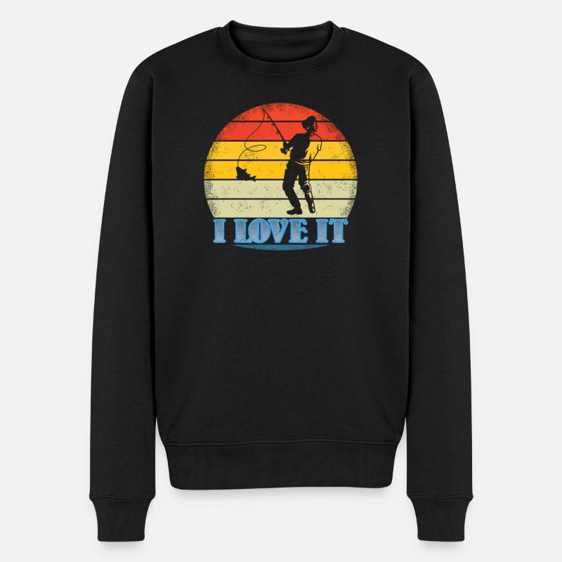 Idée cadeau pêcheur Hobby Pêche - Pull Premium bio Homme - noir