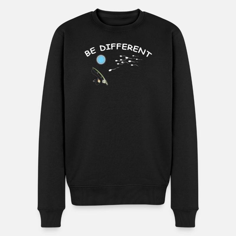 Angler Geschenkidee Hobby Angeln - Männer Premium Bio Pullover - Schwarz