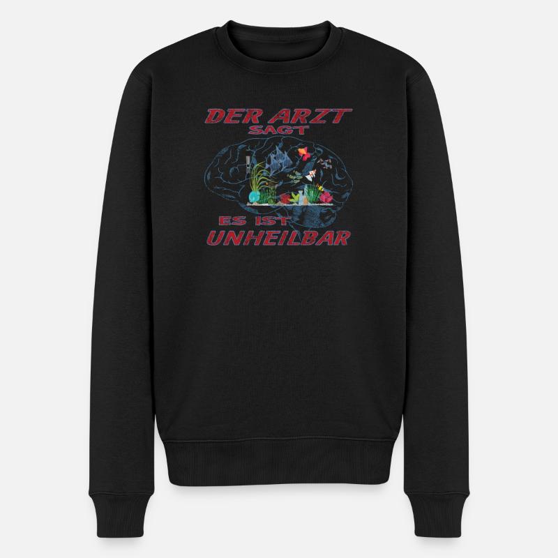 Aquaristik Geschenkidee Fisch Design - Männer Premium Bio Pullover - Schwarz