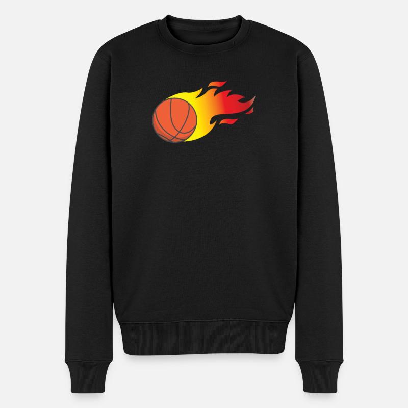 Basketball Geschenkidee Sport Design - Männer Premium Bio Pullover - Schwarz