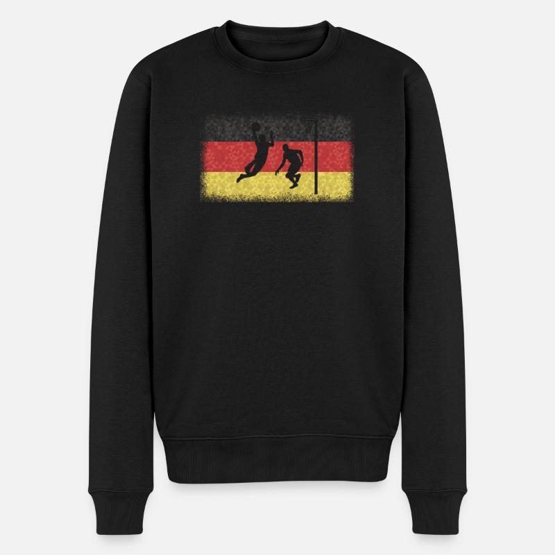 Basketball Geschenkidee Sport Design - Männer Premium Bio Pullover - Schwarz