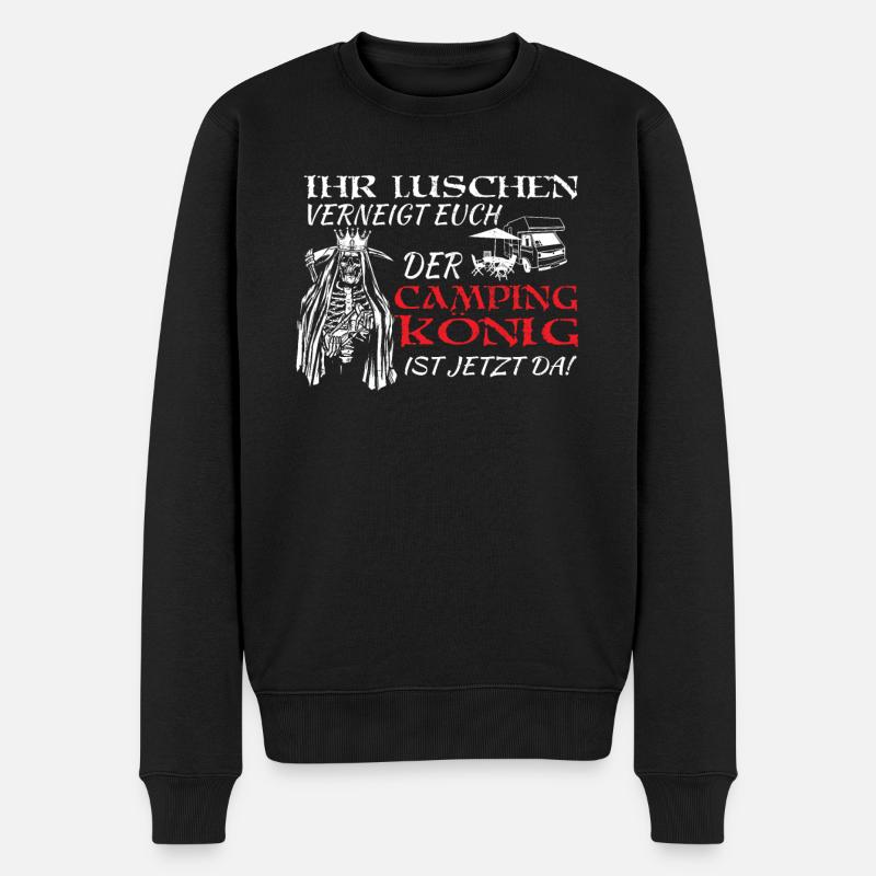 Camper Geschenkidee Camping - Männer Premium Bio Pullover - Schwarz