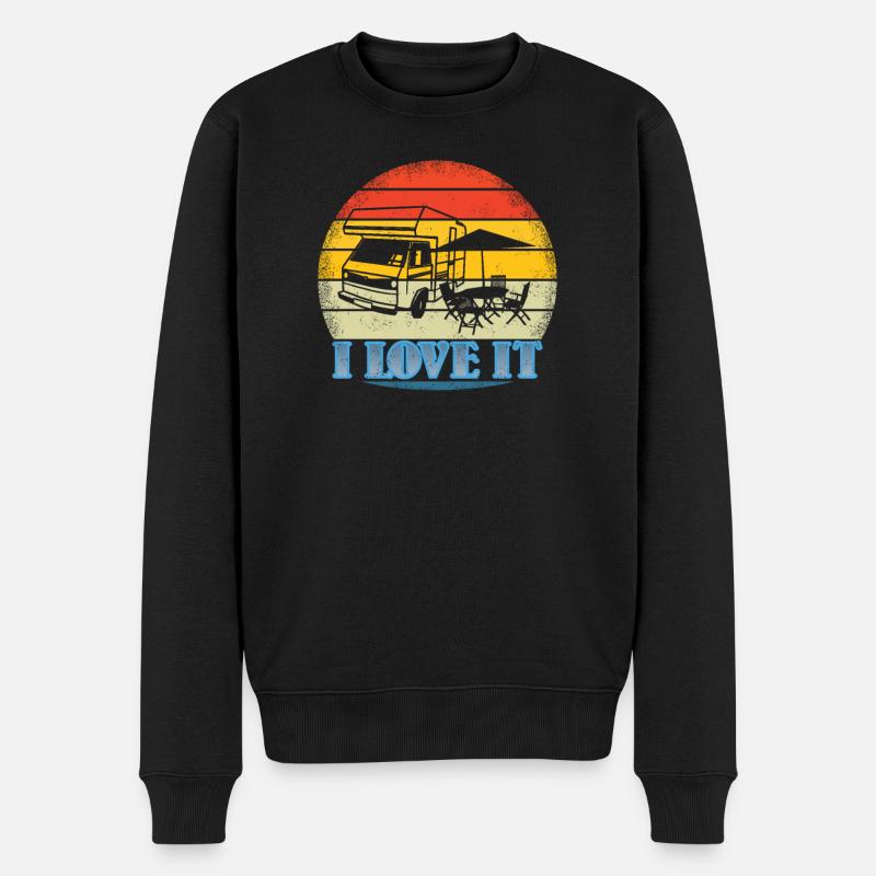 Camper Geschenkidee Camping - Männer Premium Bio Pullover - Schwarz