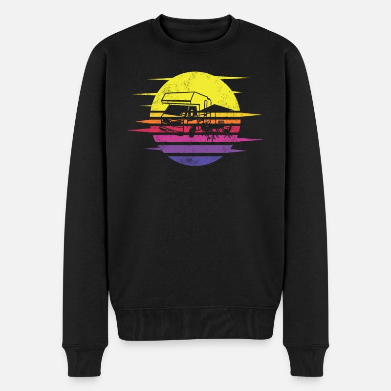 Camper Geschenkidee Camping - Männer Premium Bio Pullover - Schwarz