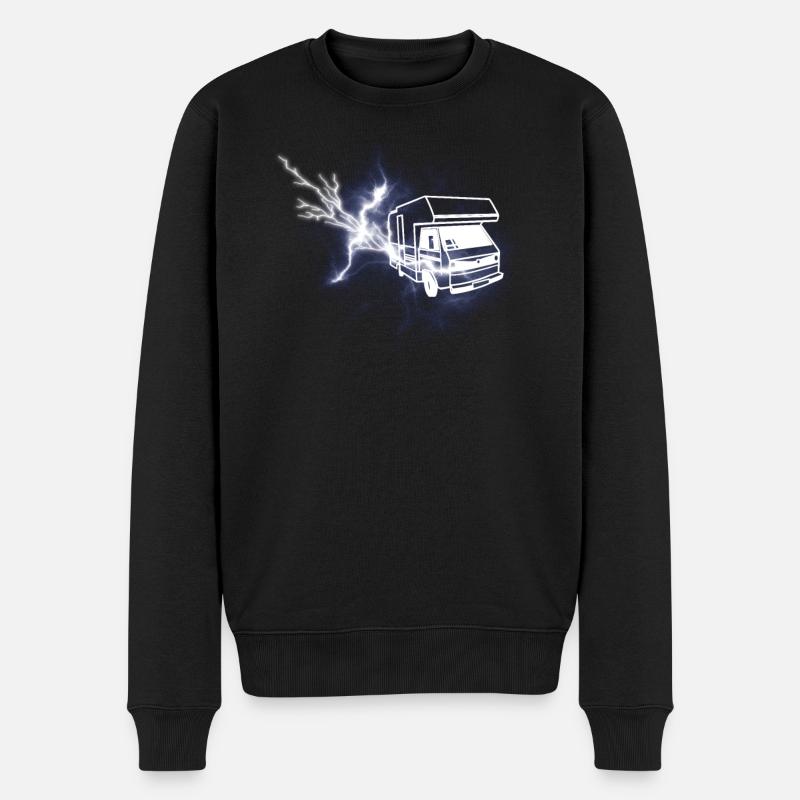 Camper Geschenkidee Camping - Männer Premium Bio Pullover - Schwarz