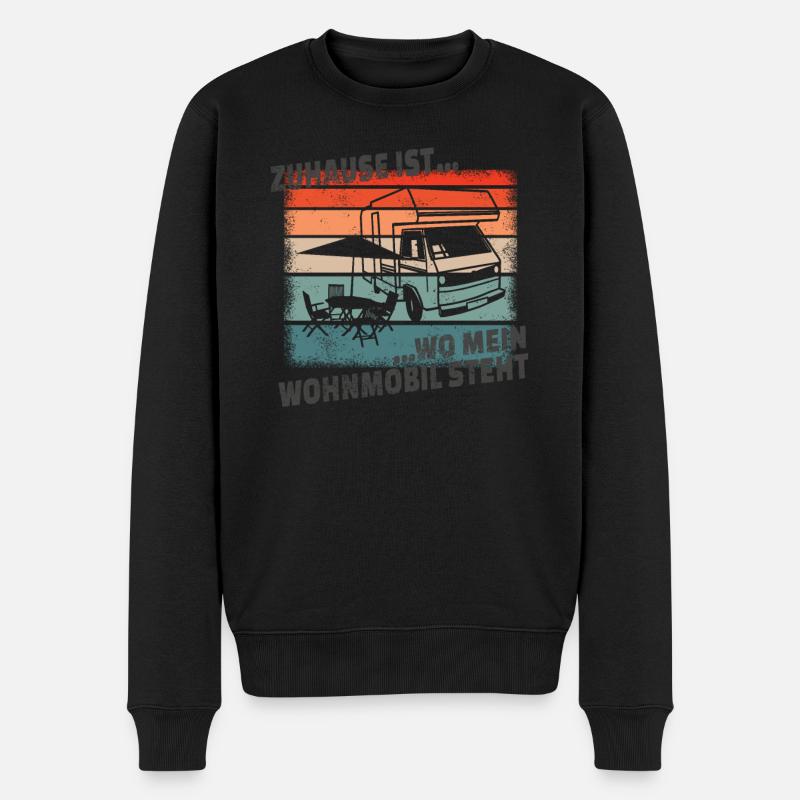 Camper Geschenkidee Camping - Männer Premium Bio Pullover - Schwarz