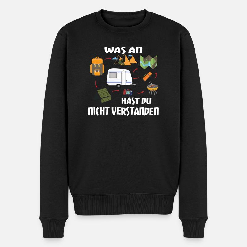 Camper Geschenkidee Camping - Männer Premium Bio Pullover - Schwarz