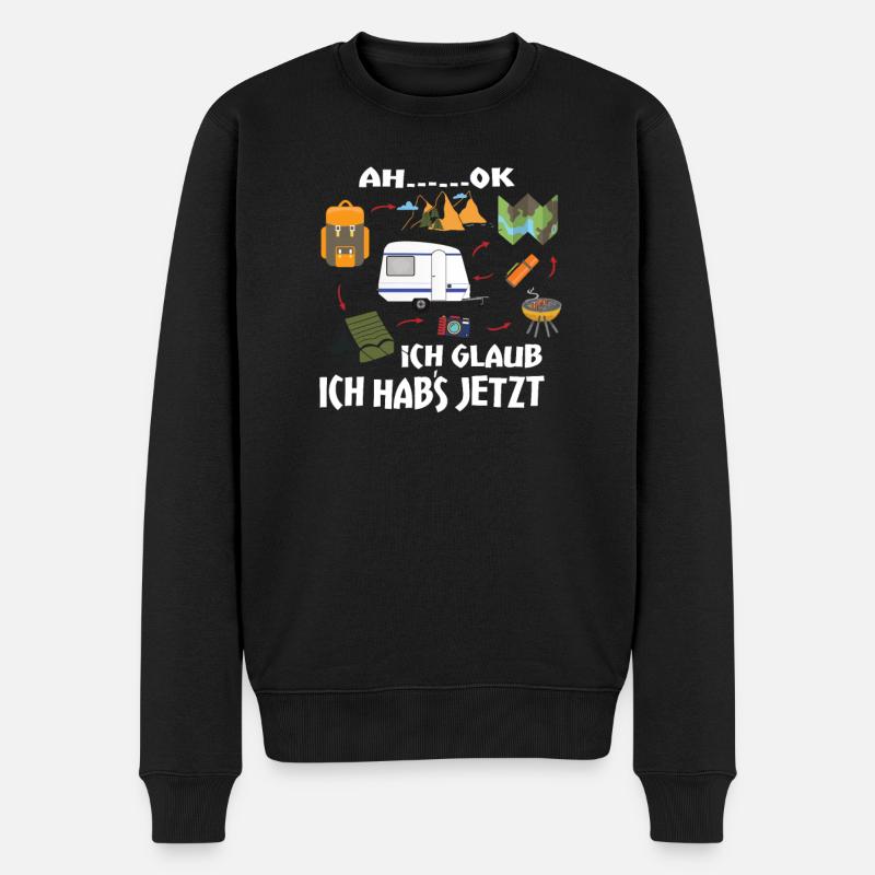 Camper Geschenkidee Camping - Männer Premium Bio Pullover - Schwarz