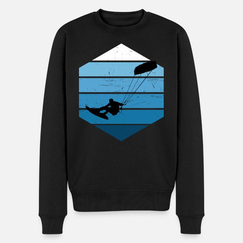 Kitesurfen Kitesurf Kitesurfer Kiten Kite - Männer Premium Bio Pullover - Schwarz