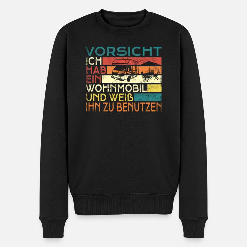 Camper Gift Idea Camping - Pull Premium bio Homme - noir