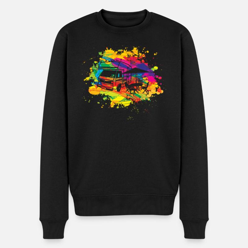 Camper Geschenkidee Camping - Männer Premium Bio Pullover - Schwarz