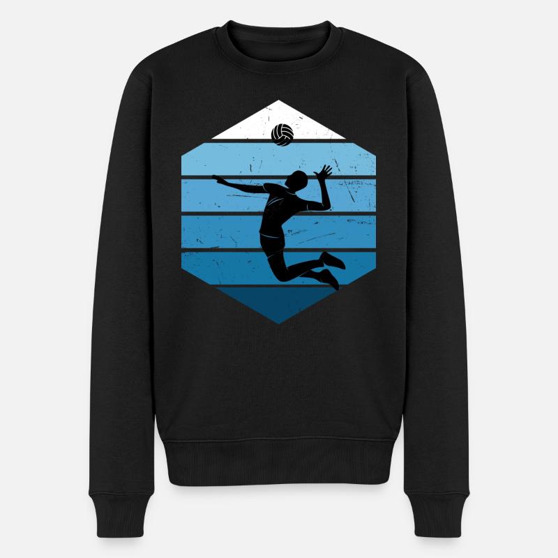 Volleyball Herren Volleyballspieler Volley - Männer Premium Bio Pullover - Schwarz