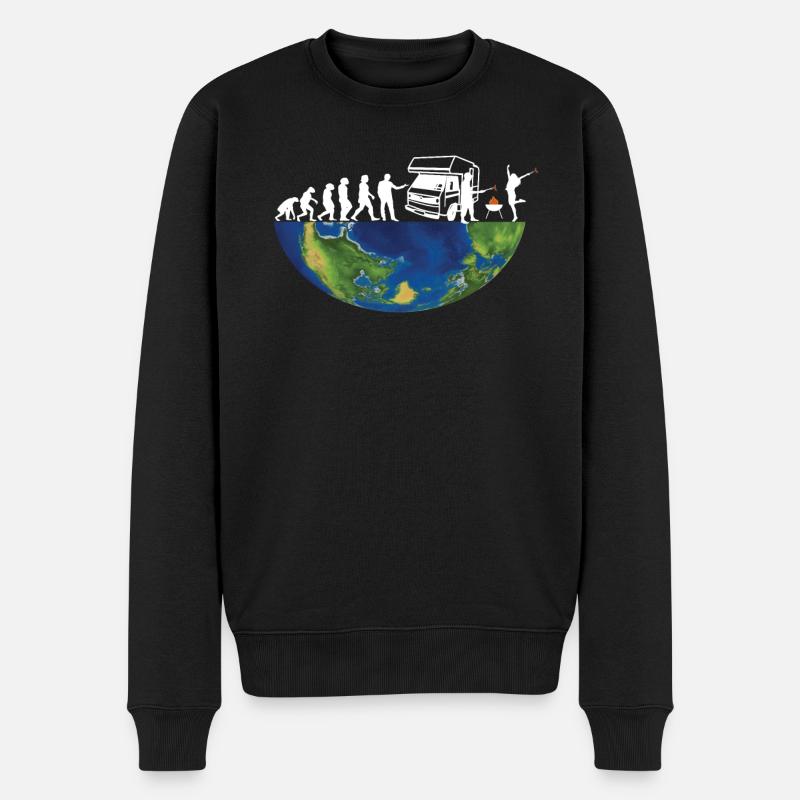 Camper Geschenkidee Camping - Männer Premium Bio Pullover - Schwarz