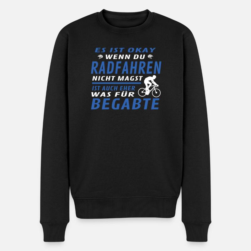 Fahrrad Zubehör Radfahrer Motiv - Männer Premium Bio Pullover - Schwarz