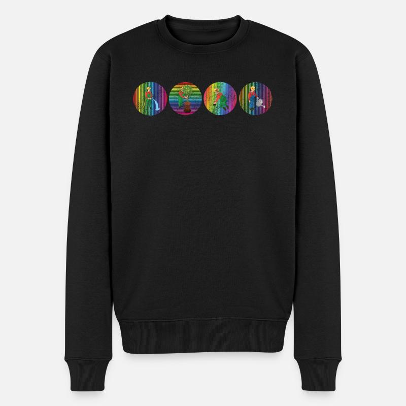 Gärtner Zubehör Garten Motiv - Männer Premium Bio Pullover - Schwarz