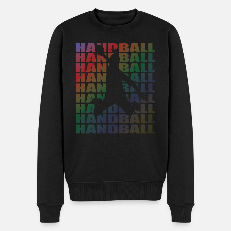 Handball Zubehör handballer Motiv - Männer Premium Bio Pullover - Schwarz