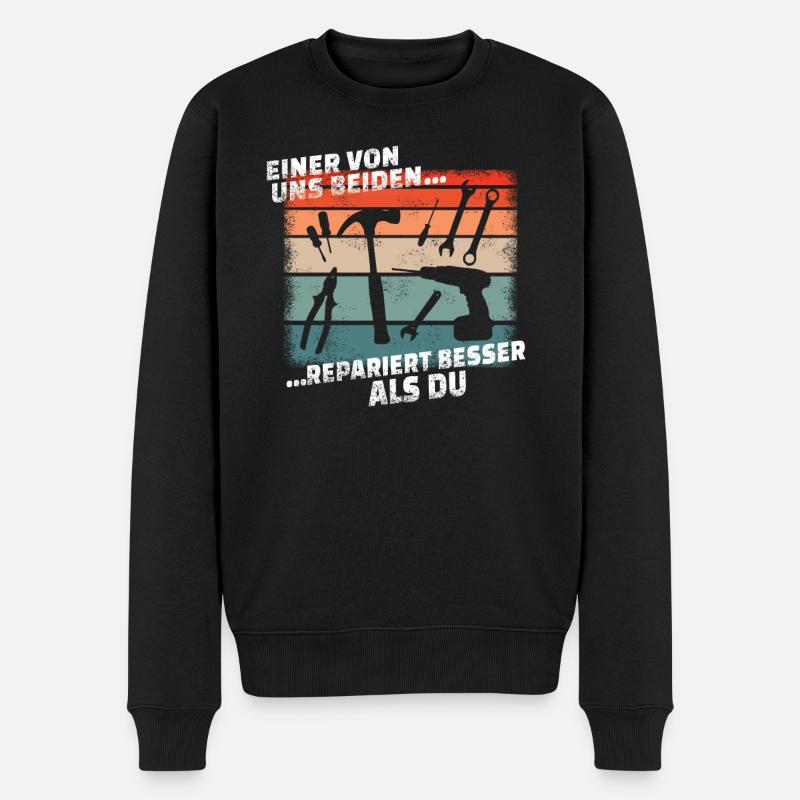 Heimwerker Geschenkidee Handwerker - Männer Premium Bio Pullover - Schwarz