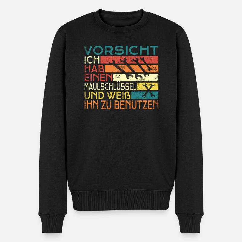 Heimwerker Geschenkidee Handwerker - Männer Premium Bio Pullover - Schwarz