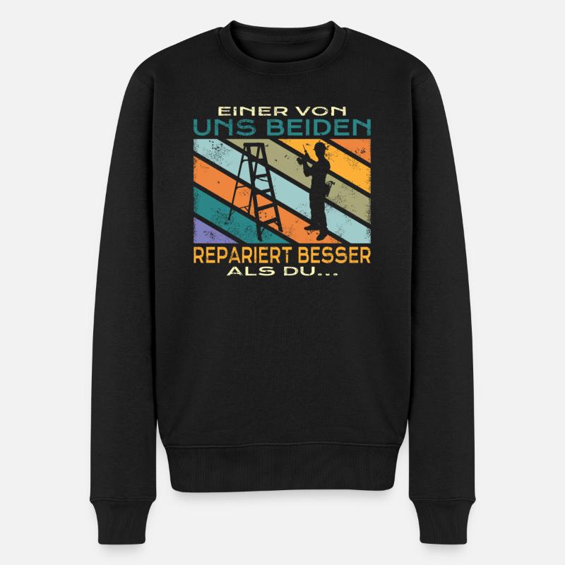 Heimwerker Geschenkidee Handwerker - Männer Premium Bio Pullover - Schwarz