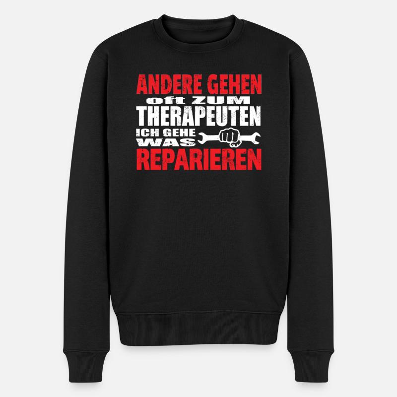 Heimwerker Geschenkidee Handwerker - Männer Premium Bio Pullover - Schwarz