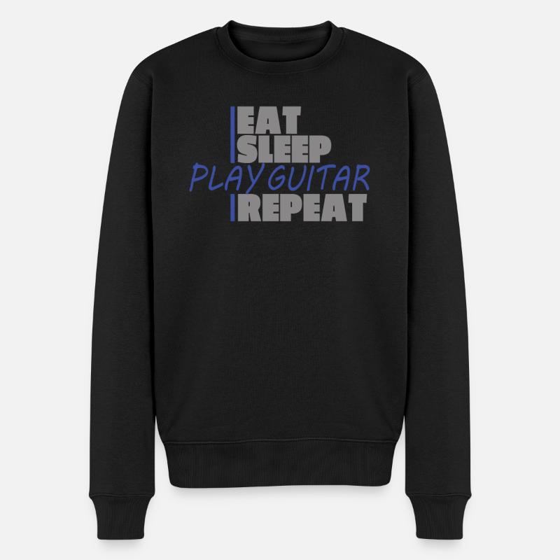 Geschenkidee für Gitarrenspieler - Männer Premium Bio Pullover - Schwarz
