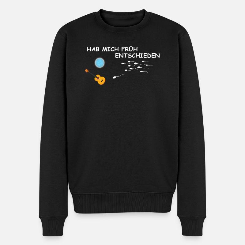 Geschenkidee für Gitarrenspieler - Männer Premium Bio Pullover - Schwarz