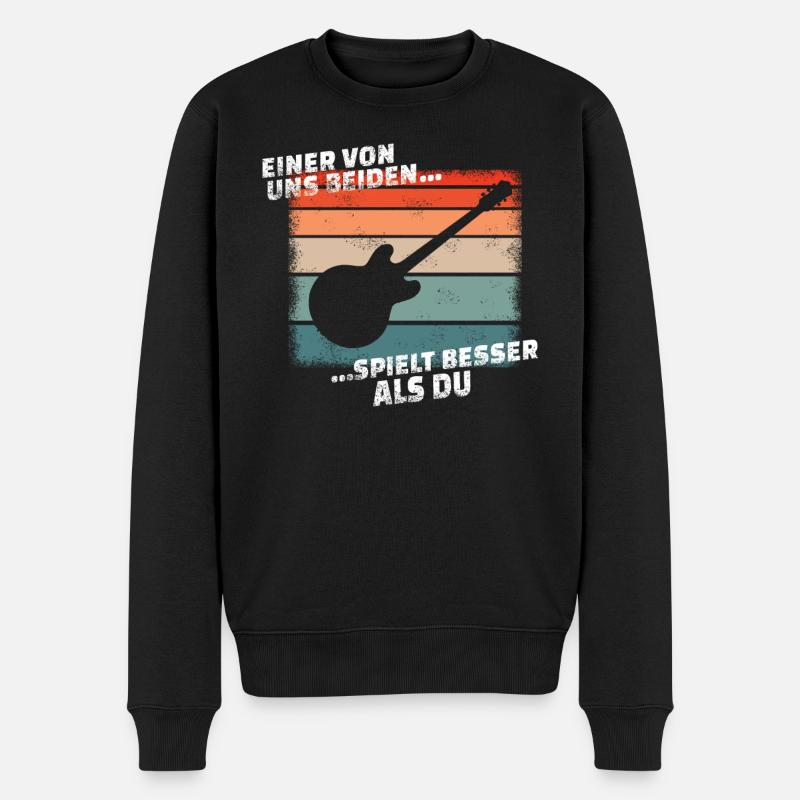 Geschenkidee für Gitarrenspieler - Männer Premium Bio Pullover - Schwarz