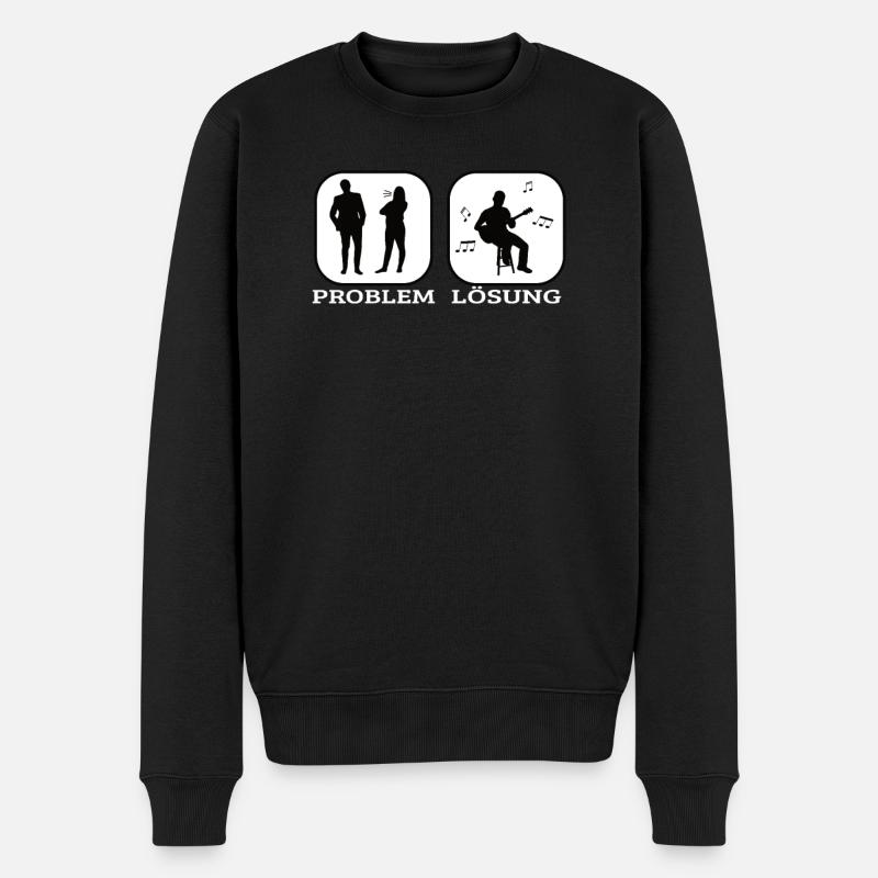 Geschenkidee für Gitarrenspieler - Männer Premium Bio Pullover - Schwarz