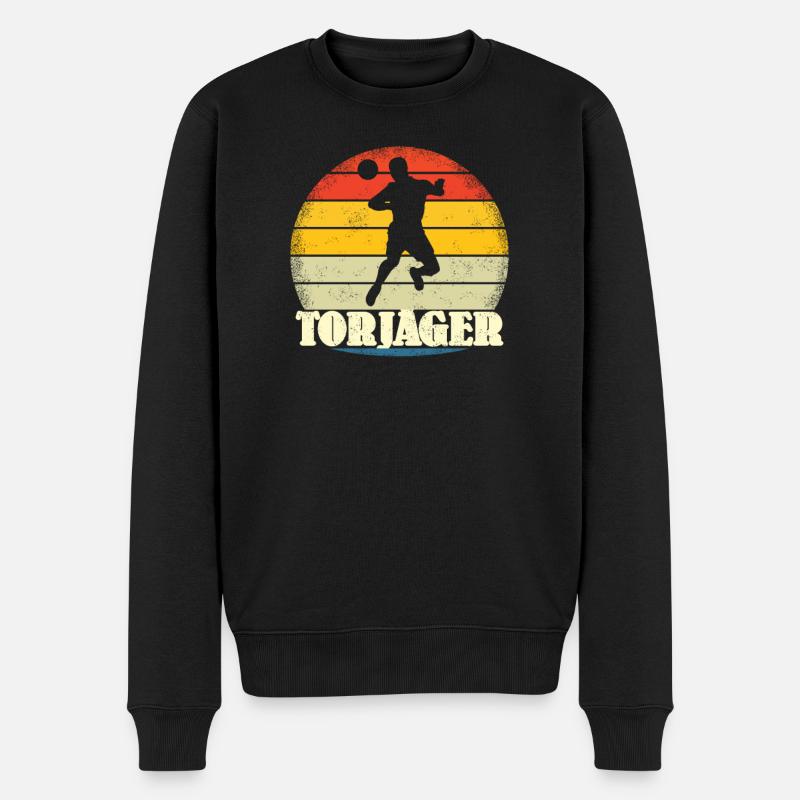 Fußballzubehör Geschenkidee Fußballfan - Männer Premium Bio Pullover - Schwarz