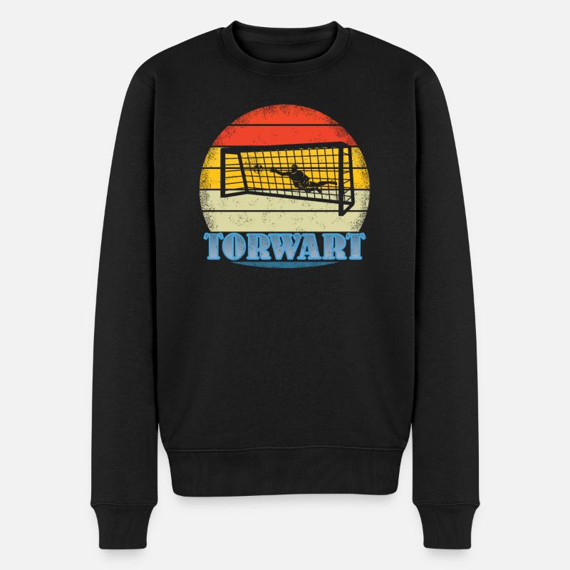 Fußballzubehör Geschenkidee Fußballfan - Männer Premium Bio Pullover - Schwarz