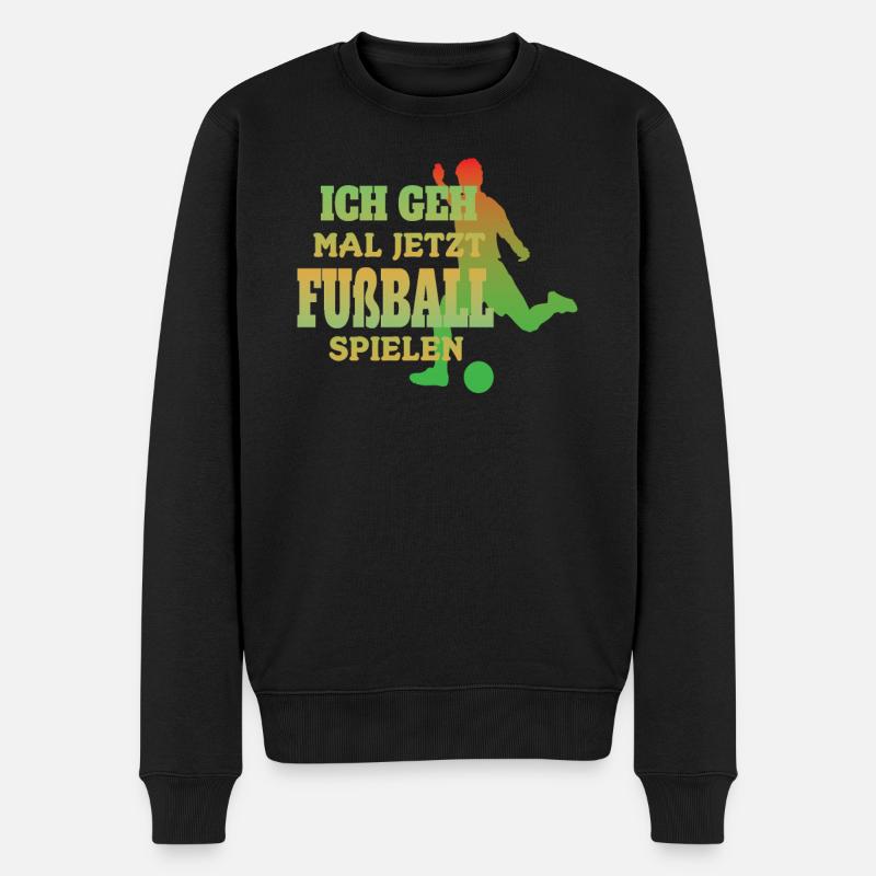 Fußballzubehör Geschenkidee Fußballfan - Männer Premium Bio Pullover - Schwarz