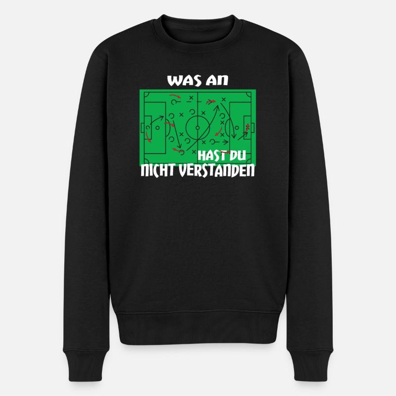 Fußballzubehör Geschenkidee Fußballfan - Männer Premium Bio Pullover - Schwarz