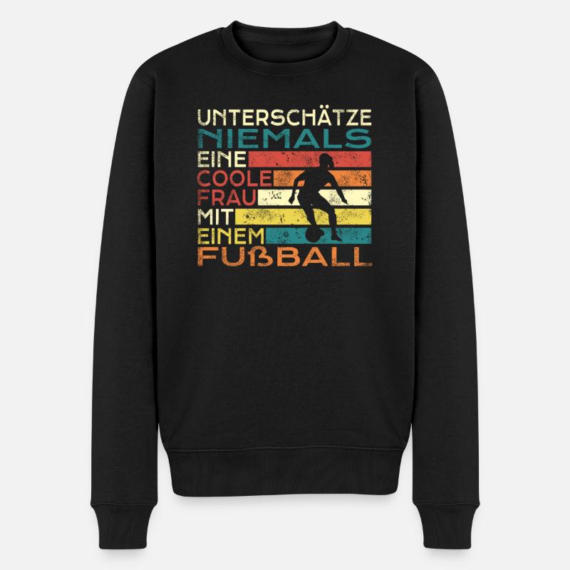 Fußballzubehör Geschenkidee Fußballfan - Männer Premium Bio Pullover - Schwarz