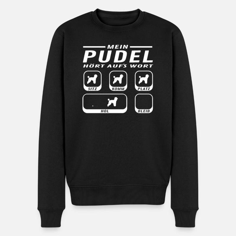 Hundezubehör Pudel Hundebesitzer - Männer Premium Bio Pullover - Schwarz