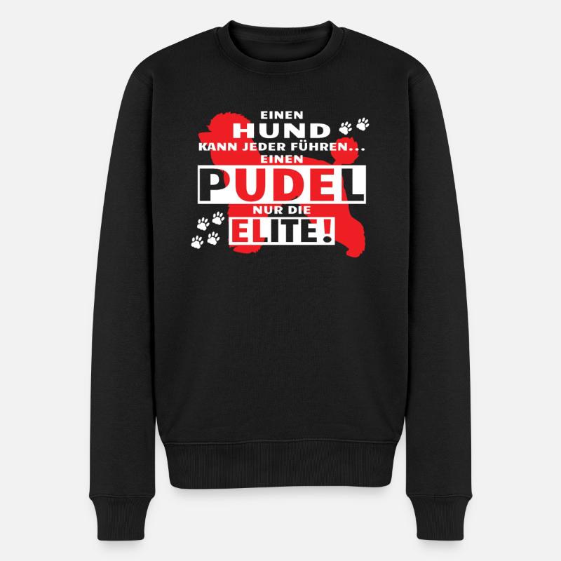 Hundezubehör Pudel Hundebesitzer - Männer Premium Bio Pullover - Schwarz