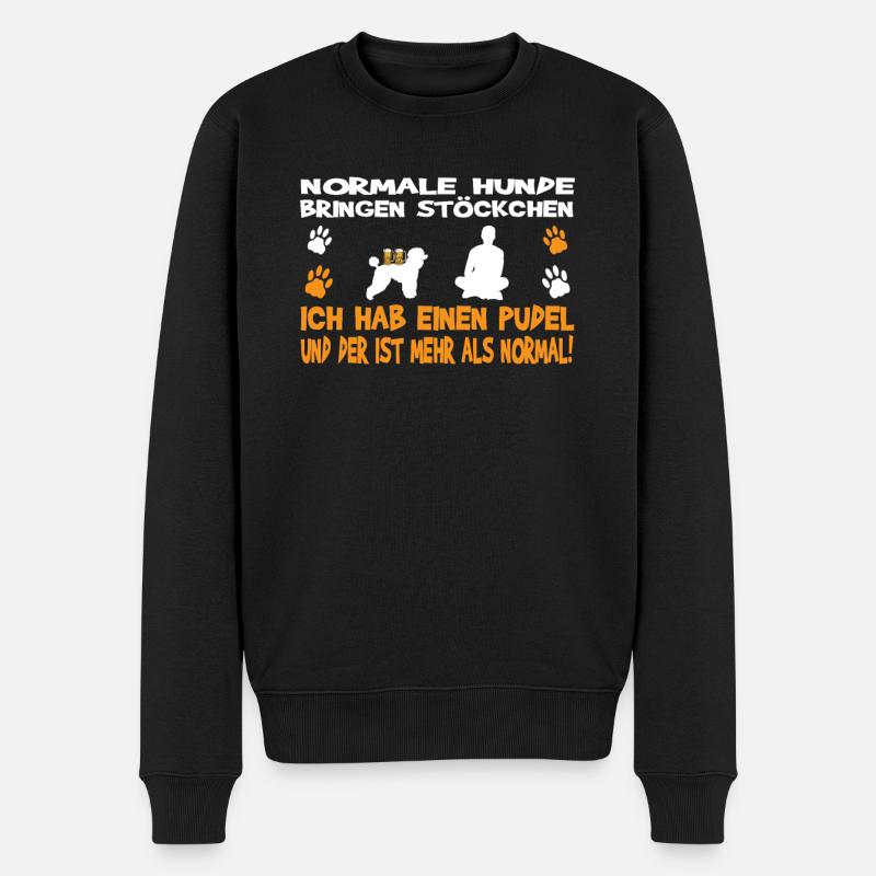 Hundezubehör Pudel Hundebesitzer - Männer Premium Bio Pullover - Schwarz
