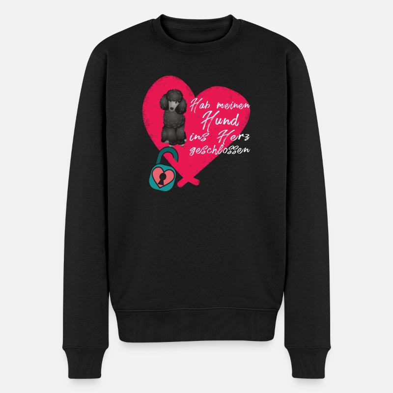 Hundezubehör Pudel Hundebesitzer - Männer Premium Bio Pullover - Schwarz