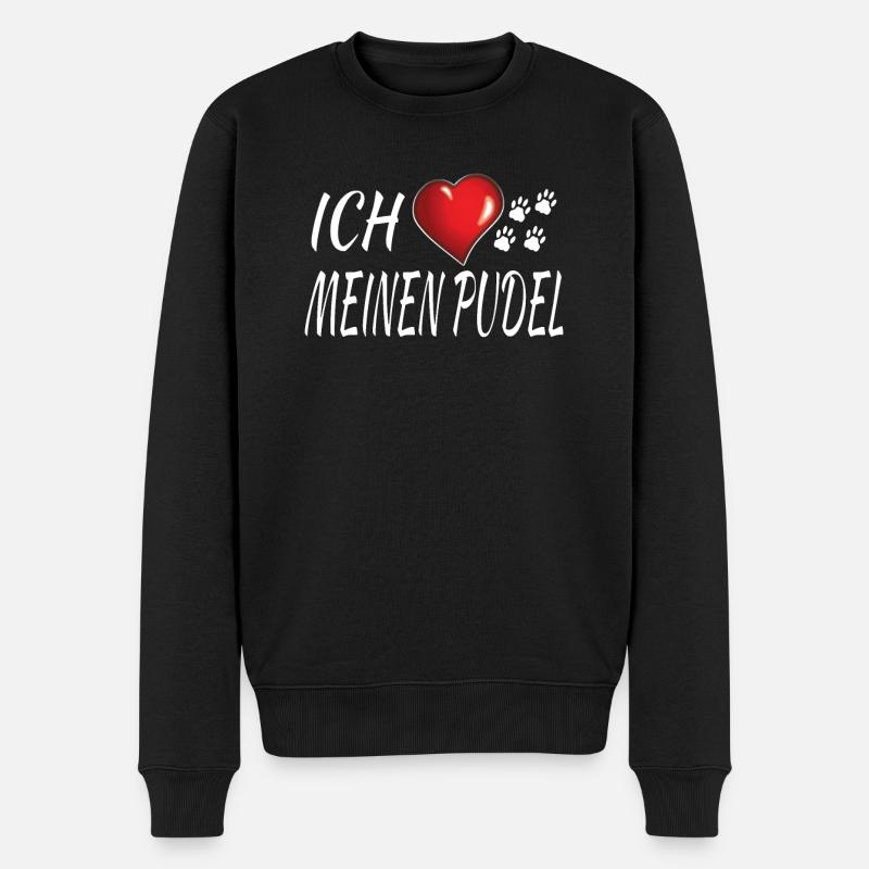 Hundezubehör Pudel Hundebesitzer - Männer Premium Bio Pullover - Schwarz