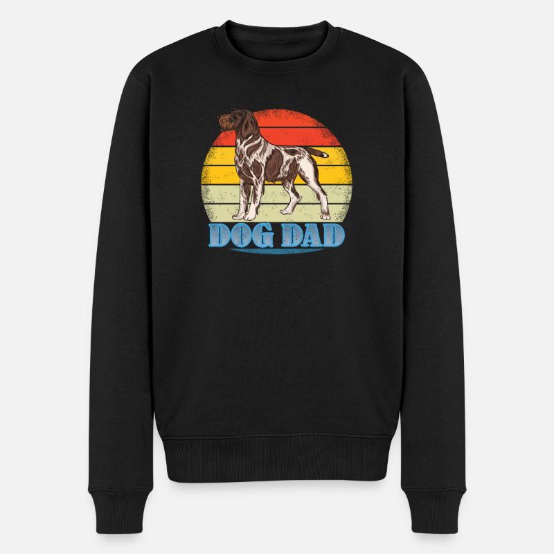 Hunde Deutsch Drahthaar Hundebesitzer - Männer Premium Bio Pullover - Schwarz