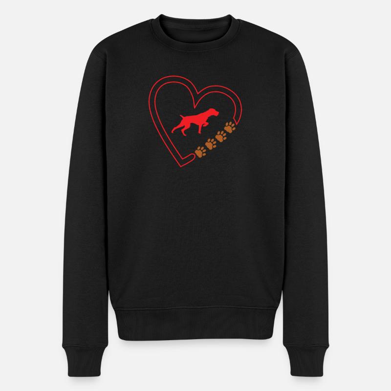 Hunde Deutsch Drahthaar Hundebesitzer - Männer Premium Bio Pullover - Schwarz