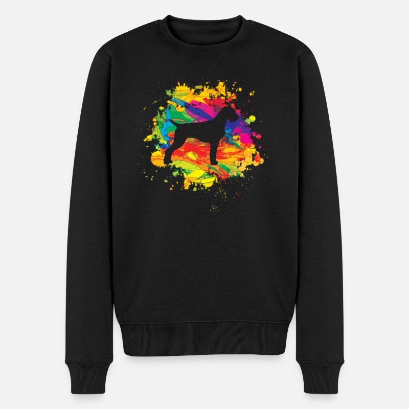 Hunde Deutsch Drahthaar Hundebesitzer - Männer Premium Bio Pullover - Schwarz