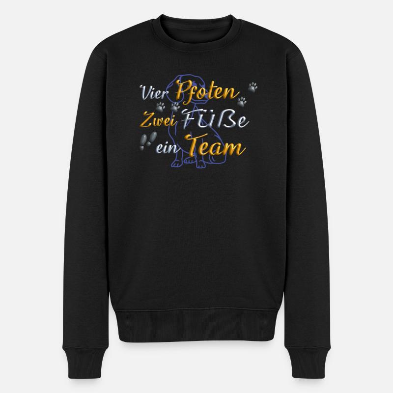 Hund Dackel Hundebesitzer Geschenkidee - Männer Premium Bio Pullover - Schwarz