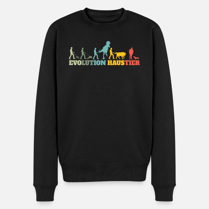 Hund Dackel Hundebesitzer Geschenkidee - Männer Premium Bio Pullover - Schwarz